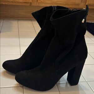 Material Girl Black Heeled Boots